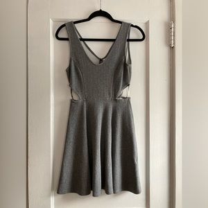Gray silhouette minidress